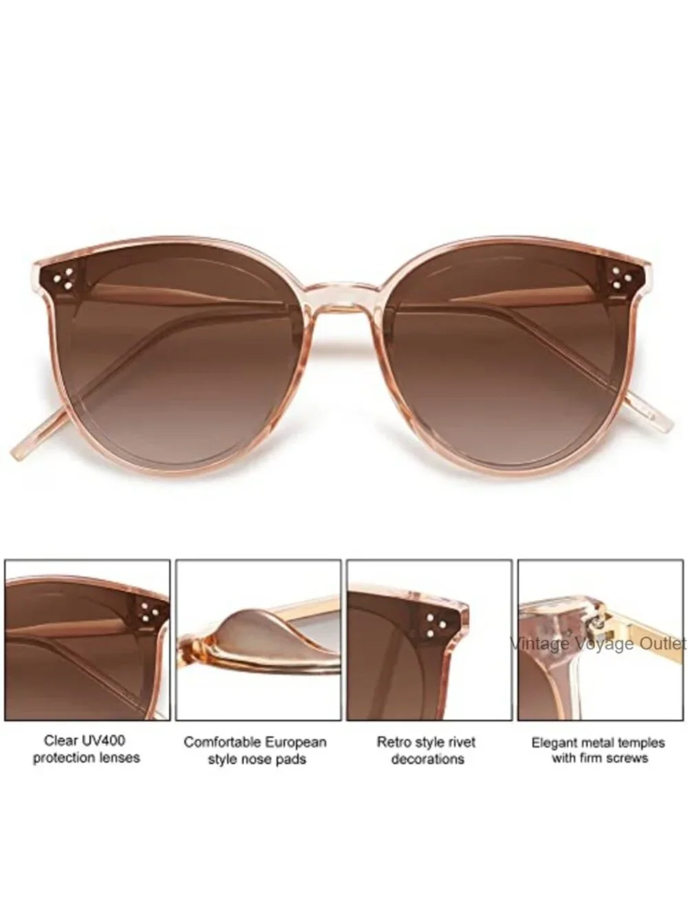 Classic Round Sunglasses UV400 Retro Shades
